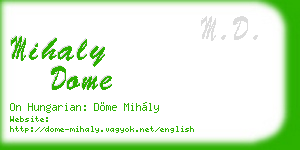 mihaly dome business card